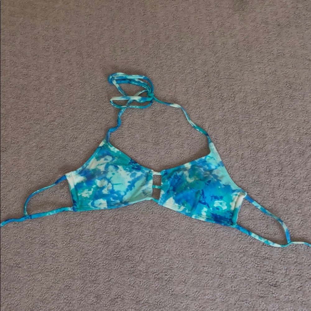 Blue Tie Dye Bikini Top